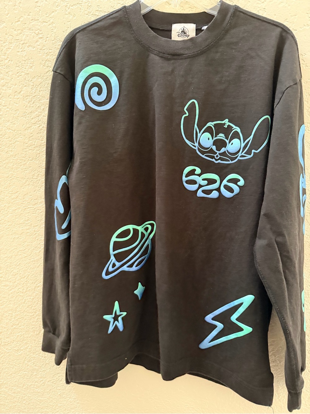 Disney Stitch Black Long-Sleeve Graphic Sweatshirt S 170/88A